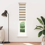 VidaXL Zebrarollo 40x200 cm Stoffbreite 35,9 cm Polyester Sandbraun