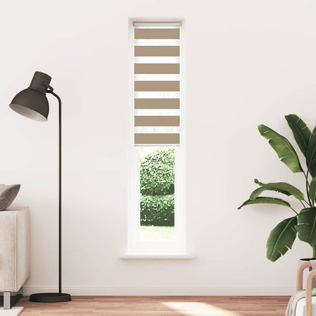 VidaXL Zebrarollo 50x200 cm Stoffbreite 55,9 cm Polyester Sandbraun