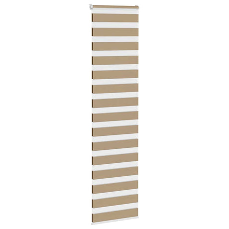 VidaXL Zebrarollo 55x200 cm Stoffbreite 50,9 cm Polyester Sandbraun
