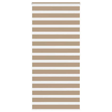VidaXL Zebrarollo 115x200 cm Stoffbreite 110,9 cm Polyester Sandbraun