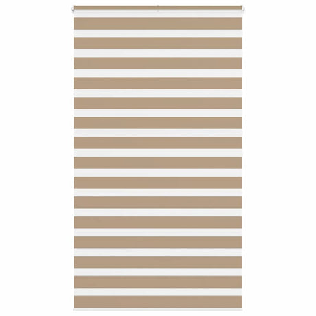VidaXL Zebrarollo 125x200 cm Stoffbreite 120,9 cm Polyester Sandbraun