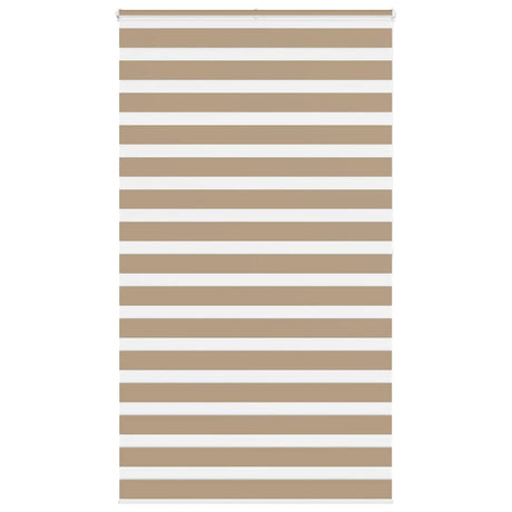 VidaXL Zebrarollo 130x200 cm Stoffbreite 125,9 cm Polyester Sandbraun