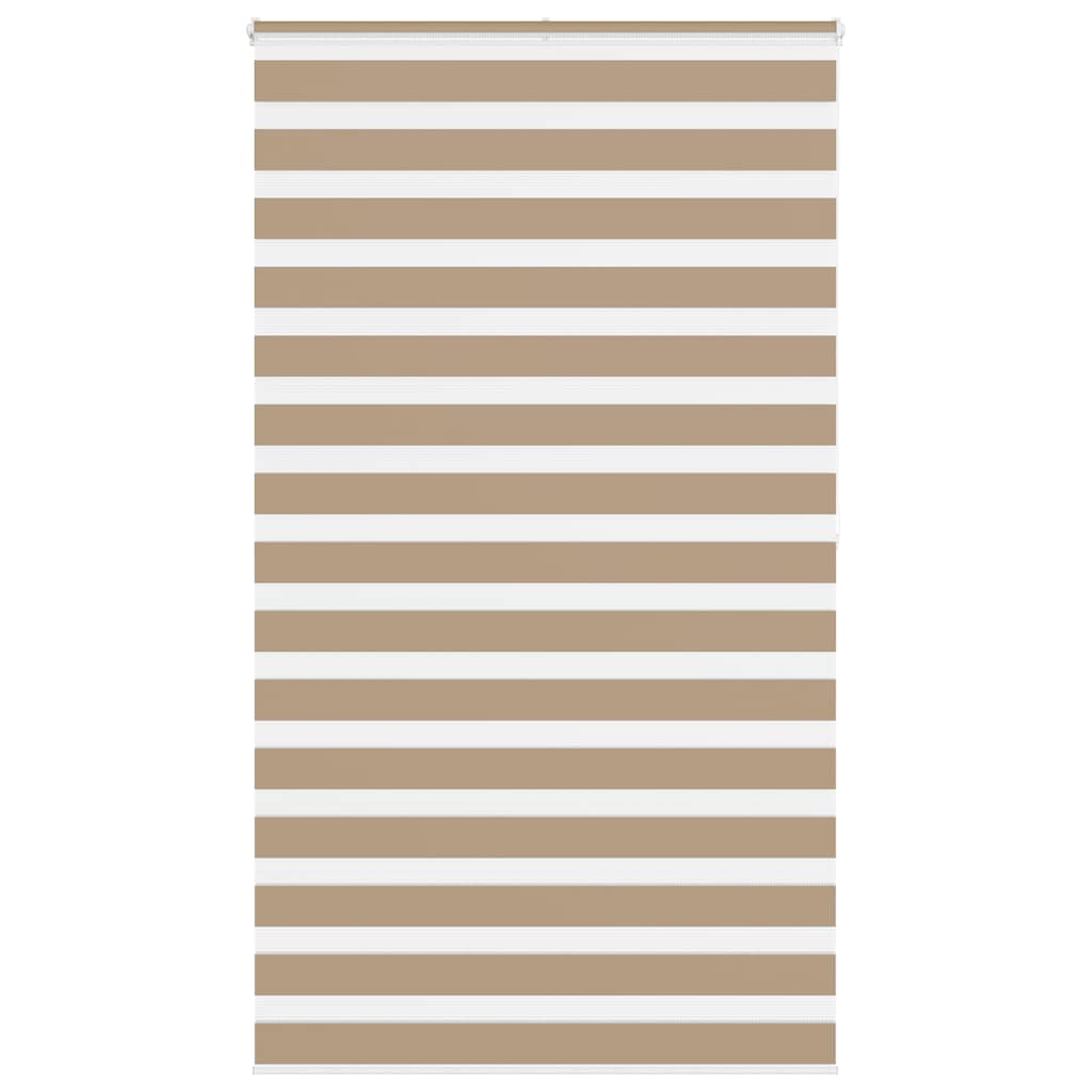 VidaXL Zebrarollo 135x200 cm Stoffbreite 130,9 cm Polyester Sandbraun