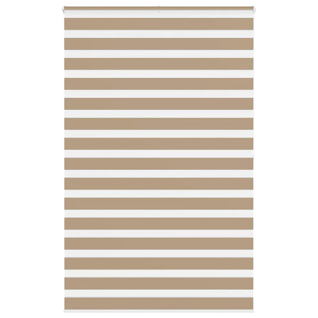 VidaXL Zebrarollo 145x200 cm Stoffbreite 140,9 cm Polyester Sandbraun