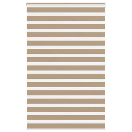 VidaXL Zebrarollo 150x200 cm Stoffbreite 145,9 cm Polyester Sandbraun