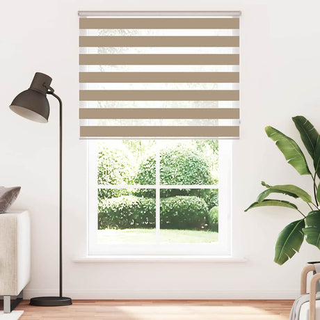 VidaXL Zebrarollo 150x200 cm Stoffbreite 145,9 cm Polyester Sandbraun