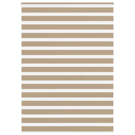 VidaXL Zebrarollo 155x200 cm Stoffbreite 150,9 cm Polyester Sandbraun
