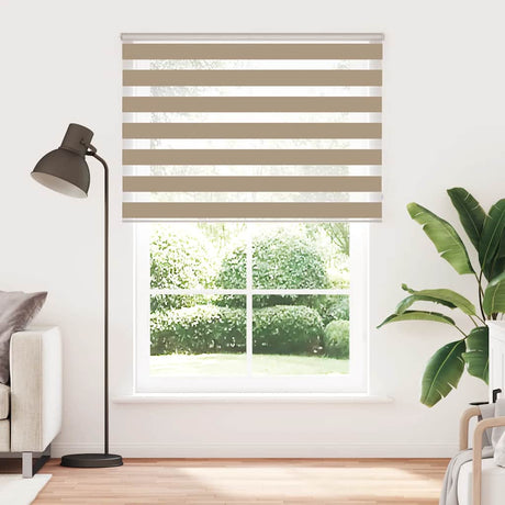 VidaXL Zebrarollo 160x200 cm Stoffbreite 155,9 cm Polyester Sandbraun