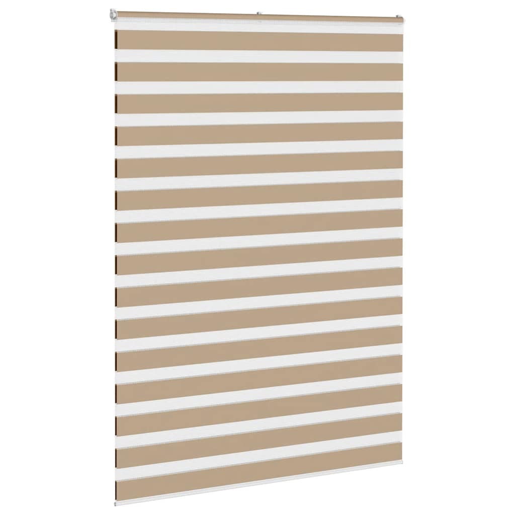 VidaXL Zebrarollo 160x200 cm Stoffbreite 155,9 cm Polyester Sandbraun