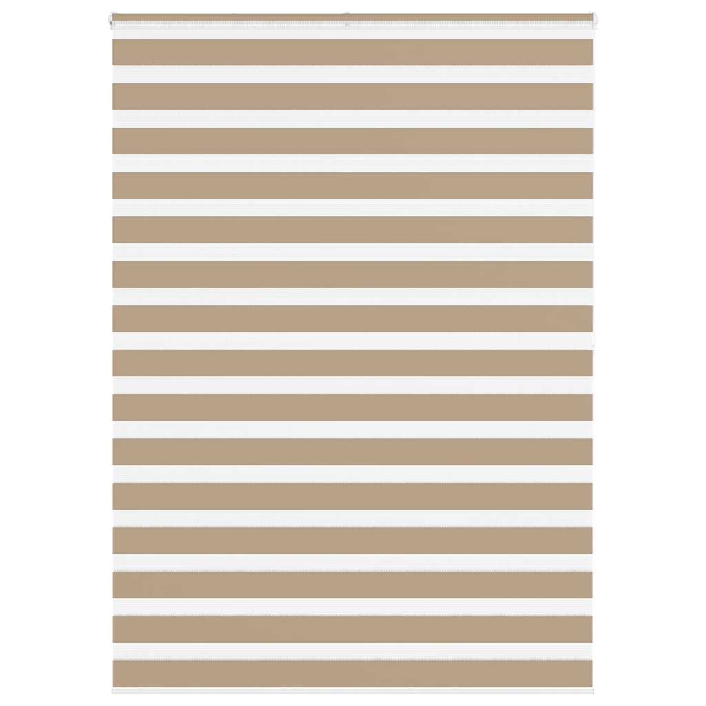 VidaXL Zebrarollo 165x200 cm Stoffbreite 160,9 cm Polyester Sandbraun