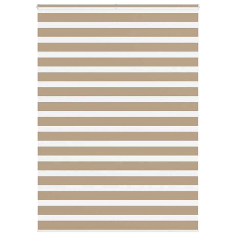 VidaXL Zebrarollo 165x200 cm Stoffbreite 160,9 cm Polyester Sandbraun