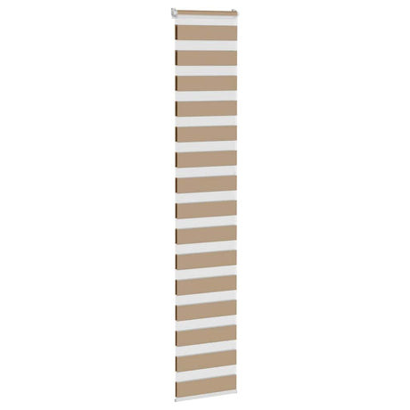 VidaXL Zebrarollo 40x230 cm Stoffbreite 35,9 cm Polyester Sandbraun