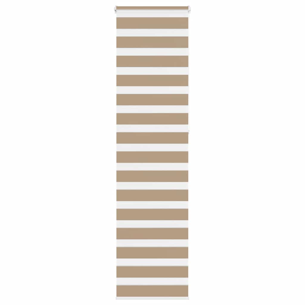 VidaXL Zebrarollo 55x230 cm Stoffbreite 50,9 cm Polyester Sandbraun