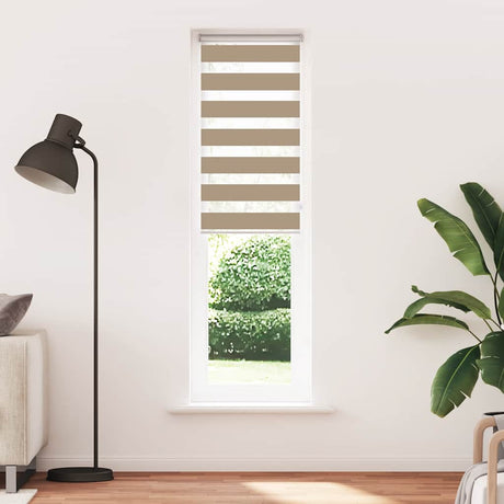 VidaXL Zebrarollo 55x230 cm Stoffbreite 50,9 cm Polyester Sandbraun