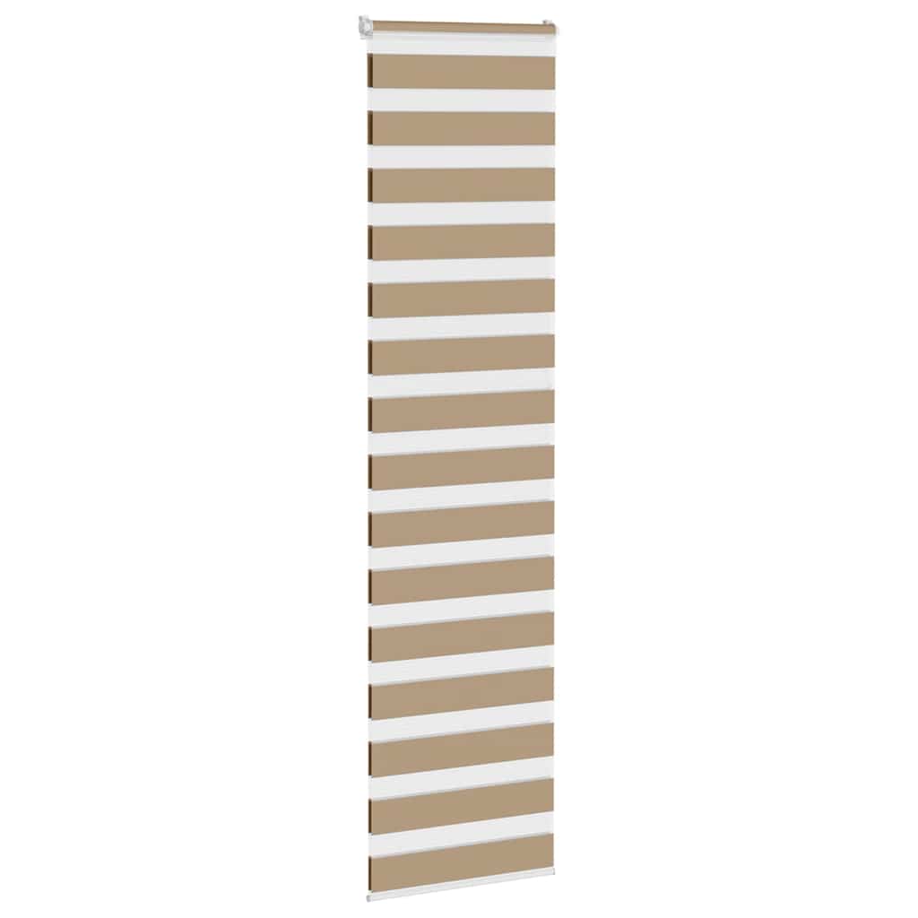 VidaXL Zebrarollo 55x230 cm Stoffbreite 50,9 cm Polyester Sandbraun