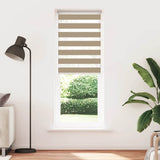 VidaXL Zebrarollo 90x230 cm Stoffbreite 85,9 cm Polyester Sandbraun