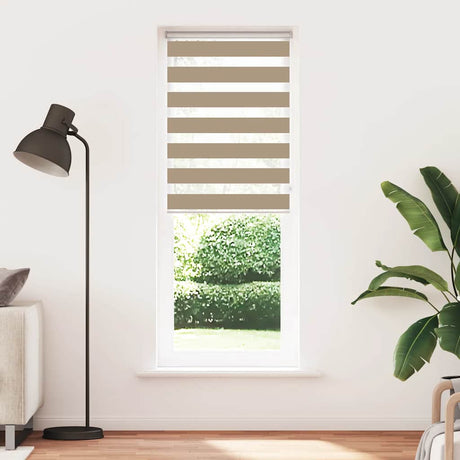 VidaXL Zebrarollo 90x230 cm Stoffbreite 85,9 cm Polyester Sandbraun