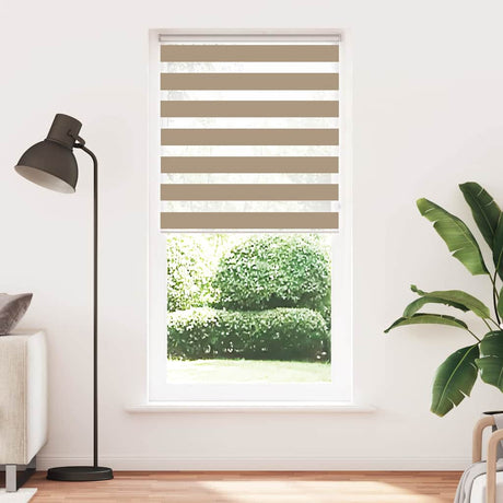 VidaXL Zebrarollo 105x230 cm Stoffbreite 100,9 cm Polyester Sandbraun