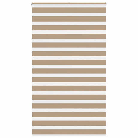 Vidaxxl Zebrarollo 135x230 cm Stoffbreite 130,9 cm Polyester Sandbraun