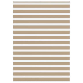 VidaXL Zebrarollo 165x230 cm Stoffbreite 160,9 cm Polyester Sandbraun