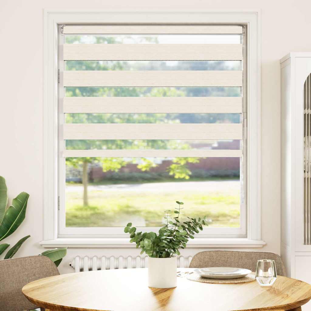 Vidaxx Zebra-Rollo 100x100 cm Stoffbreite 95,9 cm Marmorbeige