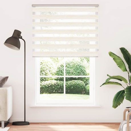 Vidaxx Zebra-Rollo 140x200 cm Stoffbreite 135,9 cm Marmorbeige