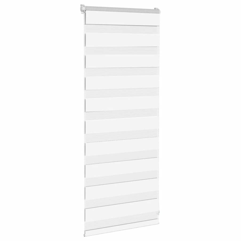 VidaXL Zebra-Rollo 55x100 cm Stoffbreite 50,9 cm Polyester Weiß