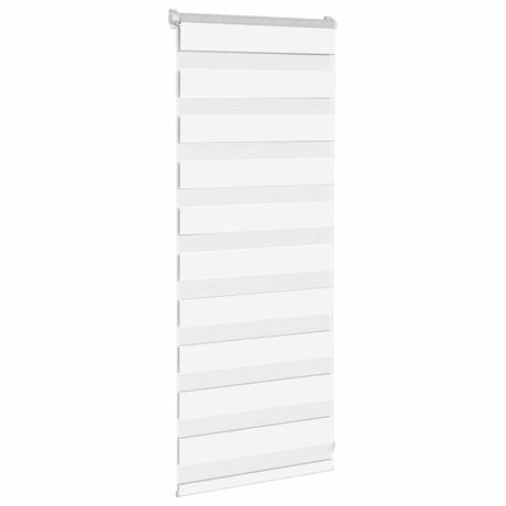 VidaXL Zebra-Rollo 55x100 cm Stoffbreite 50,9 cm Polyester Weiß