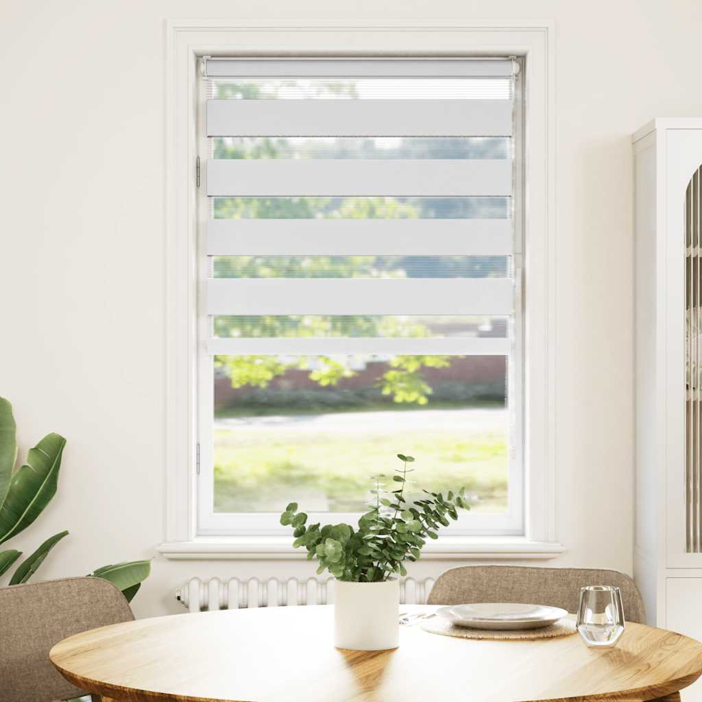 VidaXL Zebrarollo 90x100 cm Stoffbreite 85,9 cm Polyester weiß