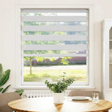 VidaXL Zebrarollo 110x100 cm Stoffbreite 105,9 cm Polyester weiß