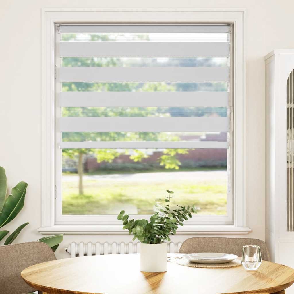 VidaXL Zebrarollo 115x100 cm Stoffbreite 110,9 cm Polyester weiß
