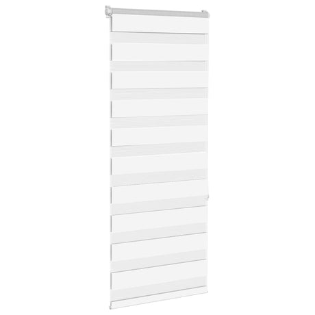 VidaXL Zebra-Rollo 55x150 cm Stoffbreite 50,9 cm Polyester Weiß
