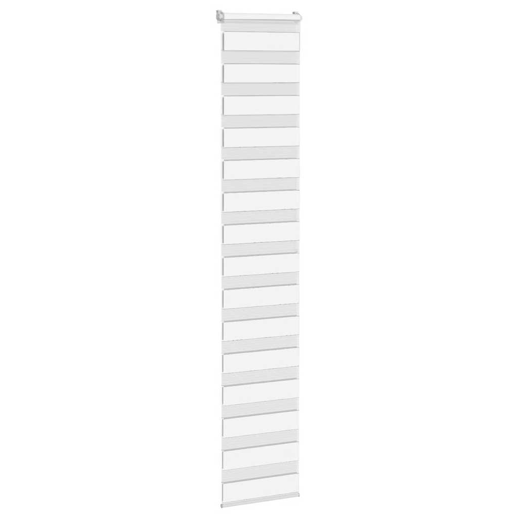 VidaXL Zebra-Rollo 50x200 cm Stoffbreite 45,9 cm Polyester Weiß