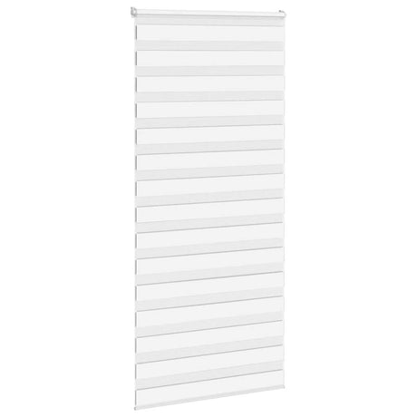 VidaXL Zebra-Rollo 100x200 cm Stoffbreite 95,9 cm Polyester Weiß