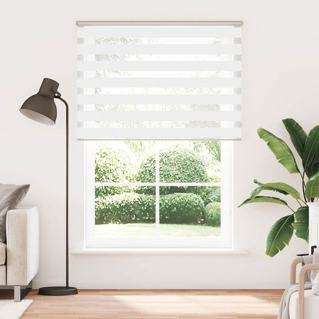VidaXL Zebra-Rollo 160x200 cm Stoffbreite 155,9 cm Polyester weiß