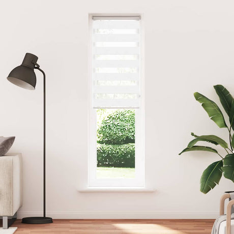 VidaXL Zebra-Rollo 60x230 cm Stoffbreite 55,9 cm Polyester weiß