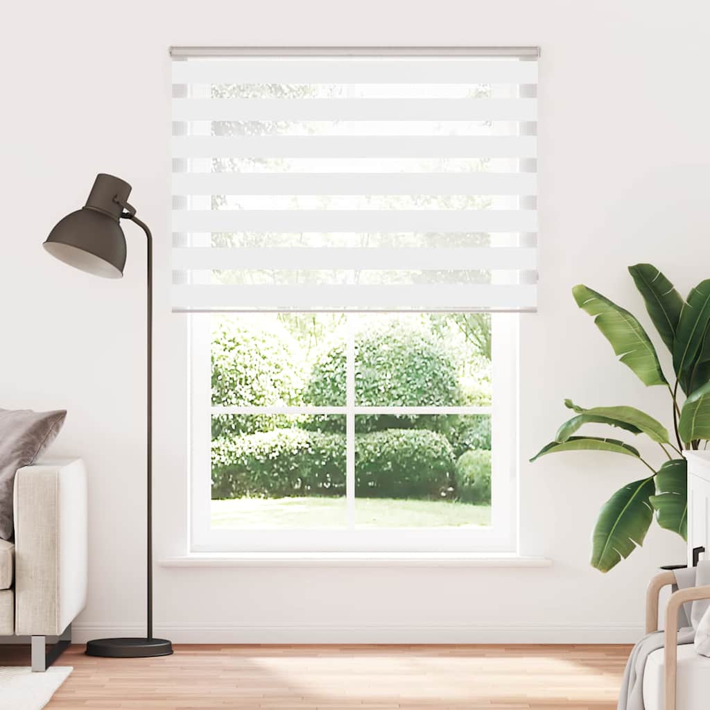VidaXL Zebra-Rollo 165x230 cm Stoffbreite 160,9 cm Polyester weiß