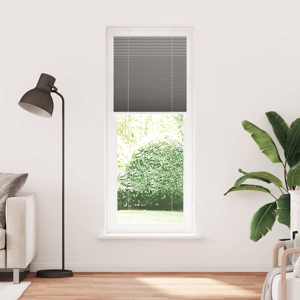 Vidaxl plissé rolgordijn 75x200 cm stofbreedte 74,4 cm antraciet