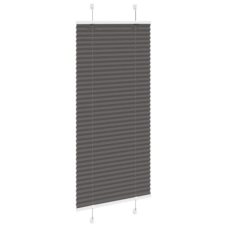 Vidaxl plissé rolgordijn 55x100 cm stofbreedte 54,4 cm polyester zwart