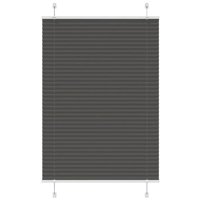 Vidaxl plissé rolgordijn 85x150 cm stofbreedte 84,4 cm polyester zwart