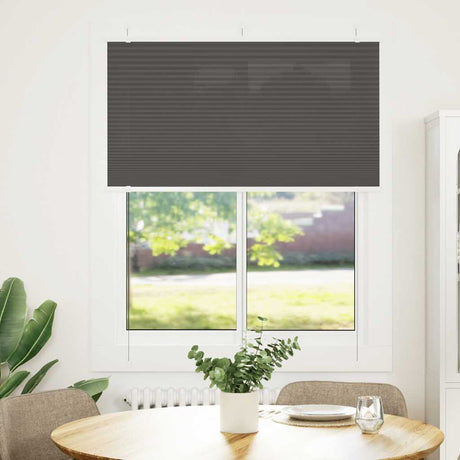 Vidaxl plissé rolgordijn 105x150cm stofbreedte 104,4cm polyester zwart