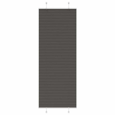 Vidaxl plissé rolgordijn 75x200 cm stofbreedte 74,4 cm polyester zwart