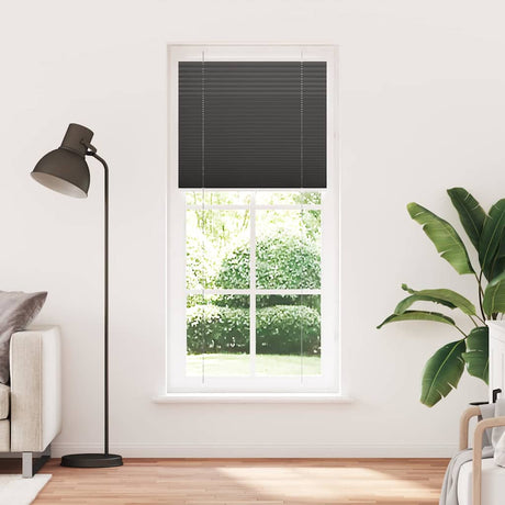 Vidaxl plissé rolgordijn 100x200 cm stofbreedte 99,4cm polyester zwart