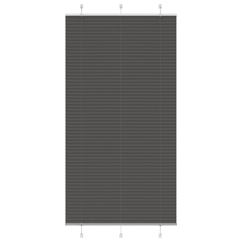 Vidaxl plissé rolgordijn 105x200cm stofbreedte 104,4cm polyester zwart
