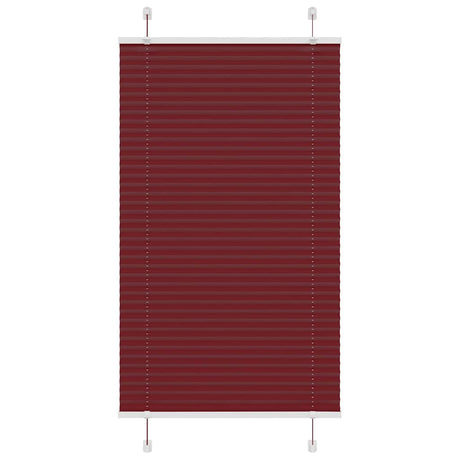 Vidaxl plissé rolgordijn 75x100 cm stofbreedte 74,4 cm bordeauxrood
