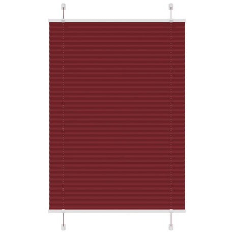 Vidaxl plissé rolgordijn 100x150 cm stofbreedte 99,4cm bordeauxrood