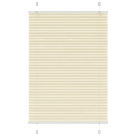 Vidaxl plissé rolgordijn 85x100 cm stofbreedte 84,4 cm polyester crème