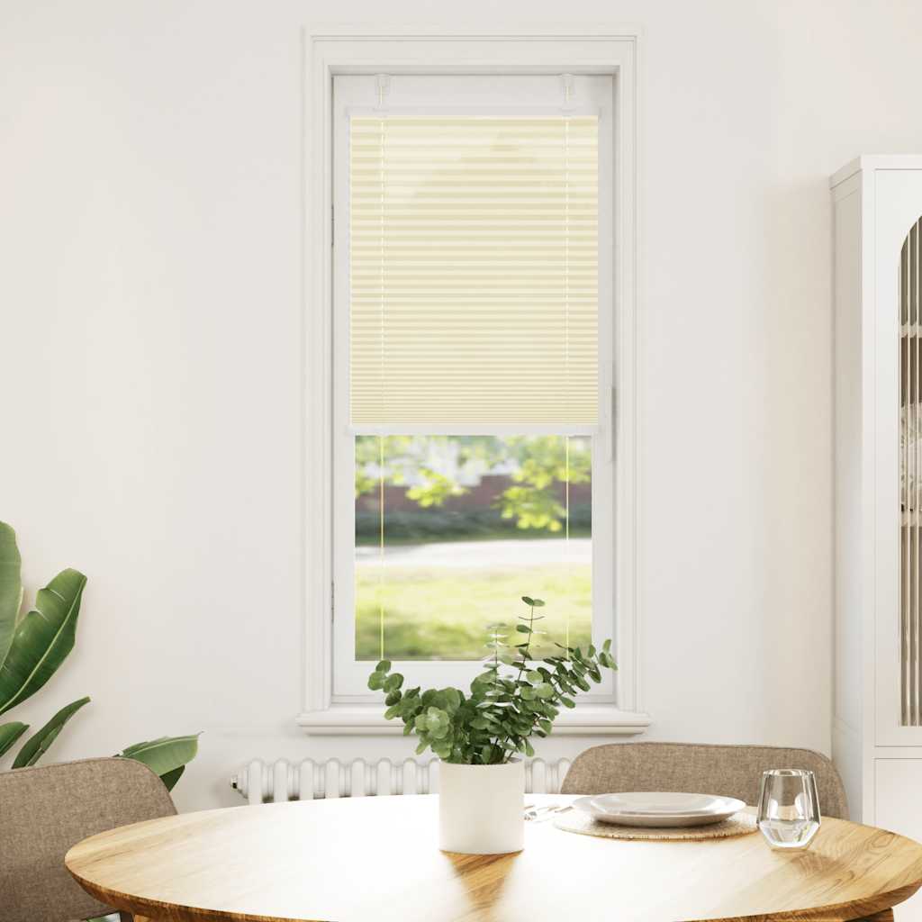 Vidaxl plissé rolgordijn 45x150 cm stofbreedte 44,4 cm polyester crème