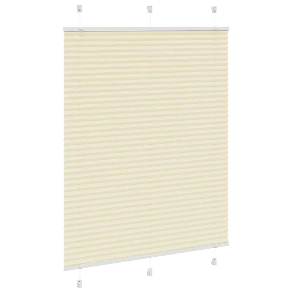 Vidaxl plissé rolgordijn 105x150cm stofbreedte 104,4cm polyester crème