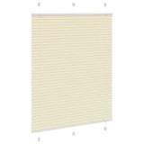 Vidaxl plissé rolgordijn 105x150cm stofbreedte 104,4cm polyester crème